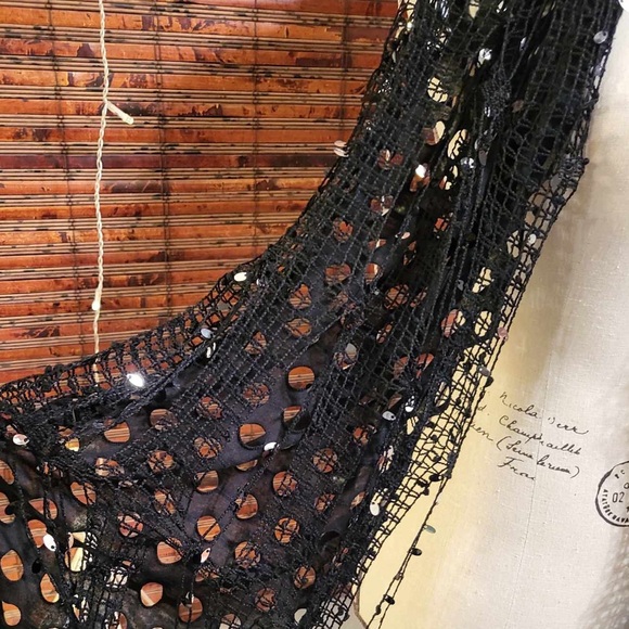 Sequin g brand scarf distressed style. - Picture 3 of 5